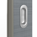 Detailansicht der Oberfläche von Schiebetür Cotton like Hygge Grau LA 27 Basic - Huga