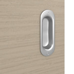 Detailansicht der Oberfläche von Schiebetür Strukturiert Taupe LA 4 Basic - Huga