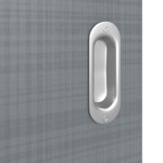 Detailansicht der Oberfläche von Schiebetür Cotton like Hygge Grau LA 4 mittig Basic - Huga