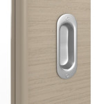 Detailansicht der Oberfläche von Schiebetür Strukturiert Taupe LA 7 Basic - Huga