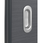 Detailansicht der Oberfläche von Schiebetür Strukturiert Anthrazit LA 7 Basic - Huga