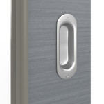 Detailansicht der Oberfläche von Schiebetür Strukturiert Hygge Grau LA 8 Basic - Huga