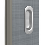 Detailansicht der Oberfläche von Schiebetür Cotton like Hygge Grau LA 8 Basic - Huga