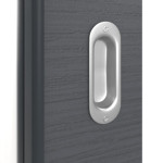 Detailansicht der Oberfläche von Schiebetür Strukturiert Anthrazit LA 8 Basic - Huga