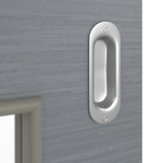 Detailansicht der Oberfläche von Schiebetür Strukturiert Hygge Grau LA 9 Basic - Huga