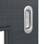 Detailansicht der Oberfläche von Schiebetür Cotton like Anthrazit LA 9 Basic - Huga