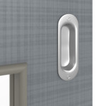 Detailansicht der Oberfläche von Schiebetür Cotton like Hygge Grau LA 9 Basic - Huga