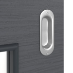 Detailansicht der Oberfläche von Schiebetür Strukturiert Anthrazit LA 9 Basic - Huga