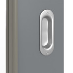 Detailansicht der Oberfläche von Schiebetür Ultramatt Hygge Grau LA-DIN Basic - Huga