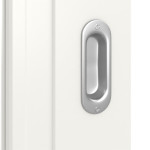 Detailansicht der Oberfläche von Lacuna 6 LA 2 Classic Weißlack Schiebetür - Huga