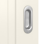 Detailansicht der Oberfläche von Lacuna 6 Classic Weißlack Schiebetür - Huga