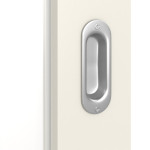 Detailansicht der Oberfläche von Smart 1 Schlossseite Basic Weißlack Schiebetür - Huga