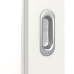 Detailansicht der Oberfläche von Smart 1 Schlossseite Basic Weißlack Schiebetür - Huga