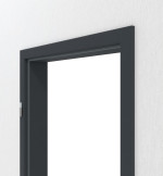 Detailansicht von Zarge Anthrazit RAL 7016 Lack mit runder Kante - Hörmann