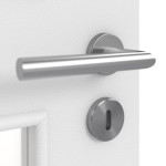 Detailbild der Oberfläche von Bütte Weiß LA 9 Basic Durat Doppelflügeltür inkl. Zarge - Huga