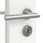 Detailbild der Oberfläche von Weiß ähnlich RAL 9016 DIN-LA Basic Lack Doppelflügeltür inkl. Zarge - Huga