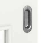 Detailbild der Oberfläche von Weiß ähnlich RAL 9016 LA 9 Basic Lack Schiebetür - Huga