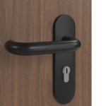 Detailansicht der Oberfläche von WESTAG Brandschutztür T-90 Nussbaum Trentino NU 717 PortaLit CPL