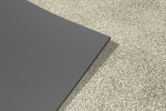 Detailansicht von Ober- und Untermaterial von Fußmatte ColourLine 014 hellgrau - Entrada