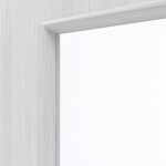 Detailansicht des Lichtausschnitts von GARANT Wohnungseingangstür Authentic Grigio CePaL mit Lichtausschnitt LA-DIN