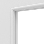 Detailansicht des Lichtausschnitts von Bütte Weiß LA 24 bandseitig Basic Durat Doppelflügeltür inkl. Zarge - Huga