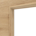 Detailansicht des Lichtausschnitts von Wildeiche quer LA 27 ProLine Duradecor Doppelflügeltür inkl. Zarge - Hörmann