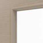 Detailansicht des Lichtausschnitts von Doppelflügeltür LA 8 Strukturiert Taupe Basic inkl. Zarge - Huga