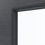 Detailansicht des Lichtausschnitts von Doppelflügeltür LA 9 Strukturiert Anthrazit Basic inkl. Zarge - Huga