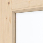 Detailansicht des Lichtausschnitts von Typ 6002-04-LA2 Fichte Massivholz Doppelflügeltür inkl. Zarge - Radex