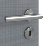 Detailansicht der Oberfläche von LEBO Doppelflügeltür Cotton Like Hygge Grau ähnl. RAL 7037 Versio inkl. Zarge