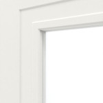 Detailansicht des Lichtausschnitts von Montana 1 LA ClassicLine Weißlack Doppelflügeltür inkl. Zarge - Hörmann
