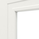 Detailansicht des Lichtausschnitts von Lacuna 5 LA Classic Weißlack Doppelflügeltür inkl. Zarge - Huga