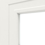 Detailansicht des Lichtausschnitts von Lacuna 6 LA 1 Classic Weißlack Doppelflügeltür inkl. Zarge - Huga