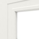 Detailansicht des Lichtausschnitts von Montana 6 LA 2 ClassicLine Weißlack Doppelflügeltür inkl. Zarge - Hörmann