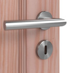 Detailansicht der Oberfläche von Doppelflügeltür TE-1 Lärche Massivholz mit Zarge