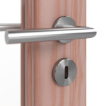 Detailansicht der Oberfläche von Doppelflügeltür TE-14 Lärche Massivholz mit Zarge