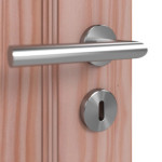 Detailansicht der Oberfläche von Doppelflügeltür TE-18 Lärche Massivholz mit Zarge