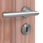 Detailansicht der Oberfläche von Doppelflügeltür TE-2 Lärche Massivholz mit Zarge