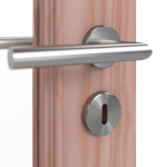 Detailansicht der Oberfläche von Doppelflügeltür TE-23 Lärche Massivholz mit Zarge