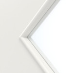 Detailansicht des Lichtausschnitts von Weiß ähnlich RAL 9016 LA 6 Raute Basic Lack Innentür - Huga