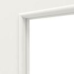 Detailansicht des Lichtausschnitts von Weiß ähnlich RAL 9016 LA 24 bandseitig Basic Lack Innentür - Huga