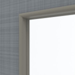 Detailansicht des Lichtausschnitts von Cotton like Hygge Grau LA 27 Basic Innentür - Huga