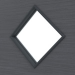 Detailansicht des Lichtausschnitts von Strukturiert Anthrazit LA 6 Basic Innentür - Huga