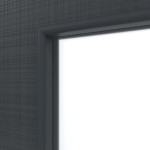 Detailansicht des Lichtausschnitts von Cotton like Anthrazit LA 7 Basic Innentür - Huga
