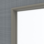 Detailansicht des Lichtausschnitts von Cotton like Hygge Grau LA 8 Basic Innentür - Huga