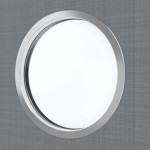 Detailansicht des Lichtausschnitts von Cotton like Hygge Grau LA Bullauge Basic Innentür - Huga