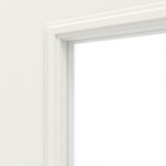 Detailansicht des Lichtausschnitts von Innentür Cottage M20 LA Weißlack – Lebo