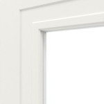 Detailansicht des Lichtausschnitts von Lacuna 7 LA Classic Weißlack Innentür - Huga