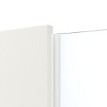 Detailansicht des Lichtausschnitts von HUGA Innentür Smart 1 Weißlack Concept mit Lichtausschnitt mittig