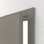 Geöffnete Detailansicht von HUGA Innentür-Set Hygge grau Basic Durat stumpfeinschlagend mit Zarge und Drücker